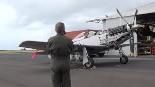 RAAF Museum CAC Mustang A68-170 post engine change second start - 04Feb19.