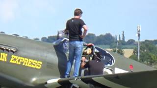 P-51B Mustang Berlin Express loses canopy during display